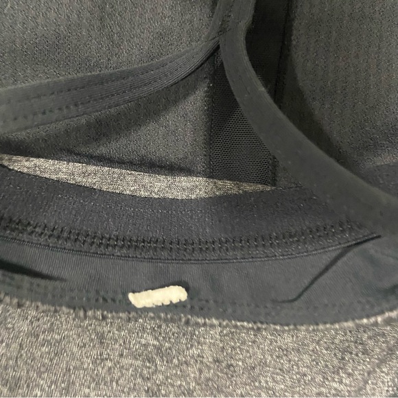Lululemon women black and grey tone athletic workout top. Size L. Used. - Picture 11 of 11